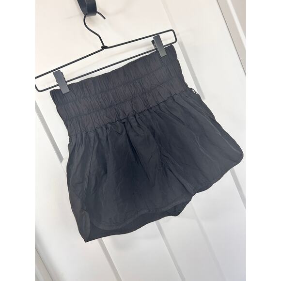 Free People Smocked Sporty Workout Movement Way Home High Rise Shorts Medium - Picture 3 of 12